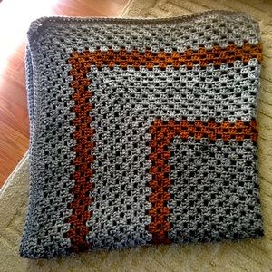 Handmade crochet blanket adult size